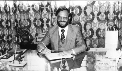 Personal del Colegio Champagnat en 1980